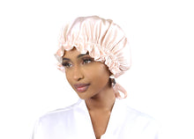 Load image into Gallery viewer, ROSE GOLD &amp; IVORY - SILK BONNET
