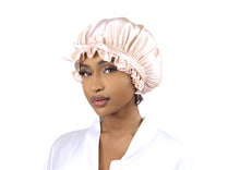 Load image into Gallery viewer, ROSE GOLD &amp; IVORY - SILK BONNET
